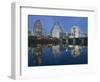 City Skyline Along Town Lake, Austin, Texas, USA-Walter Bibikow-Framed Photographic Print