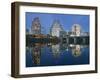 City Skyline Along Town Lake, Austin, Texas, USA-Walter Bibikow-Framed Photographic Print