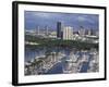 City Skyline and Beach, Honolulu, Oahu, Hawaii-Randa Bishop-Framed Photographic Print