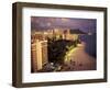 City Skyline and Beach, Honolulu, Oahu, Hawaii-Randa Bishop-Framed Photographic Print