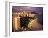 City Skyline and Beach, Honolulu, Oahu, Hawaii-Randa Bishop-Framed Photographic Print