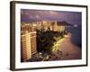 City Skyline and Beach, Honolulu, Oahu, Hawaii-Randa Bishop-Framed Photographic Print