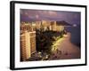 City Skyline and Beach, Honolulu, Oahu, Hawaii-Randa Bishop-Framed Photographic Print