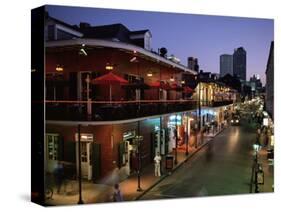 City Skyline and Bourbon Street, New Orleans, Louisiana, United States of America, North America-Gavin Hellier-Stretched Canvas