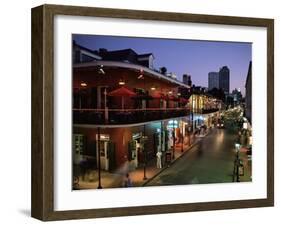 City Skyline and Bourbon Street, New Orleans, Louisiana, United States of America, North America-Gavin Hellier-Framed Photographic Print