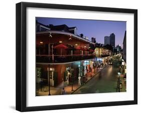 City Skyline and Bourbon Street, New Orleans, Louisiana, United States of America, North America-Gavin Hellier-Framed Photographic Print