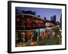 City Skyline and Bourbon Street, New Orleans, Louisiana, United States of America, North America-Gavin Hellier-Framed Photographic Print