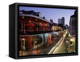 City Skyline and Bourbon Street, New Orleans, Louisiana, United States of America, North America-Gavin Hellier-Framed Stretched Canvas