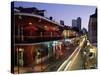 City Skyline and Bourbon Street, New Orleans, Louisiana, United States of America, North America-Gavin Hellier-Stretched Canvas