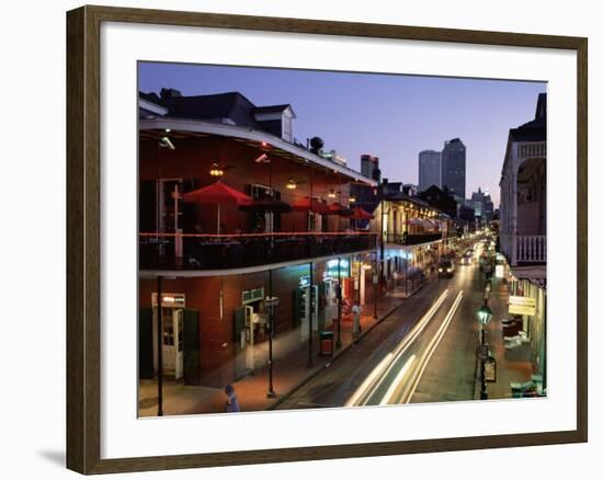 City Skyline and Bourbon Street, New Orleans, Louisiana, United States of America, North America-Gavin Hellier-Framed Photographic Print