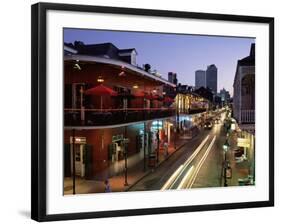 City Skyline and Bourbon Street, New Orleans, Louisiana, United States of America, North America-Gavin Hellier-Framed Photographic Print