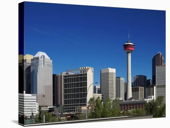 City Skyline and Calgary Tower, Calgary, Alberta, Canada, North America-Hans Peter Merten-Stretched Canvas