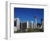 City Skyline and Calgary Tower, Calgary, Alberta, Canada, North America-Hans Peter Merten-Framed Photographic Print