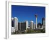 City Skyline and Calgary Tower, Calgary, Alberta, Canada, North America-Hans Peter Merten-Framed Photographic Print