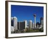 City Skyline and Calgary Tower, Calgary, Alberta, Canada, North America-Hans Peter Merten-Framed Photographic Print