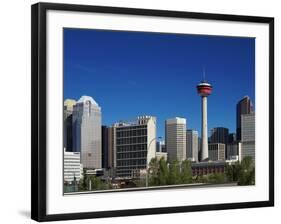 City Skyline and Calgary Tower, Calgary, Alberta, Canada, North America-Hans Peter Merten-Framed Photographic Print