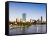 City Skyline and Charles River, Boston, Massachusetts, USA-Amanda Hall-Framed Stretched Canvas