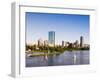 City Skyline and Charles River, Boston, Massachusetts, USA-Amanda Hall-Framed Photographic Print