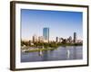 City Skyline and Charles River, Boston, Massachusetts, USA-Amanda Hall-Framed Photographic Print