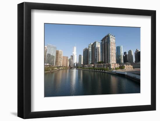 City Skyline and Chicago River, Chicago-Alan Klehr-Framed Photographic Print