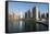 City Skyline and Chicago River, Chicago-Alan Klehr-Framed Stretched Canvas