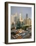 City Skyline and Chinatown Rooftops, Singapore-Steve Vidler-Framed Photographic Print