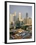 City Skyline and Chinatown Rooftops, Singapore-Steve Vidler-Framed Photographic Print