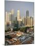 City Skyline and Chinatown Rooftops, Singapore-Steve Vidler-Mounted Photographic Print