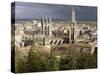 City Skyline and Christian Cathedral, Burgos, Castilla-Leon (Castile), Spain-John Miller-Stretched Canvas