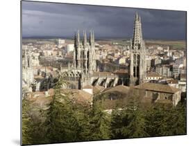 City Skyline and Christian Cathedral, Burgos, Castilla-Leon (Castile), Spain-John Miller-Mounted Photographic Print