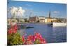 City Skyline and Flowers, Stockholm, Sweden, Scandinavia, Europe-Frank Fell-Mounted Photographic Print