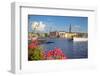 City Skyline and Flowers, Stockholm, Sweden, Scandinavia, Europe-Frank Fell-Framed Photographic Print