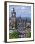 City Skyline and High Level View over Princes Street, City Centre, Edinburgh, Lothian, Scotland, UK-Neale Clarke-Framed Photographic Print