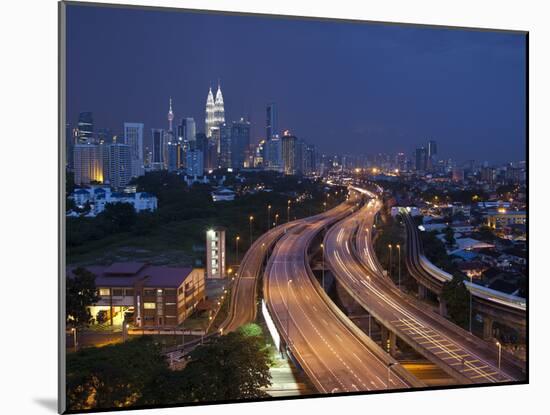 City Skyline and Highway, Kuala Lumpur, Malaysia-Jon Arnold-Mounted Photographic Print