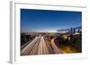 City Skyline and Interstate 90 and 5 from Jose Rizal Bridge in Downtown Seattle, Washington State-Chuck Haney-Framed Photographic Print