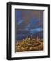 City skyline and Interstate 90 and 5 from Rizal Bridge in downtown Seattle, Washington State, USA-Chuck Haney-Framed Photographic Print