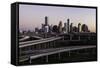 City Skyline and Interstate, Houston, Texas, United States of America, North America-Gavin-Framed Stretched Canvas