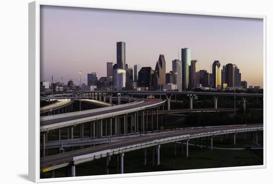 City Skyline and Interstate, Houston, Texas, United States of America, North America-Gavin-Framed Photographic Print