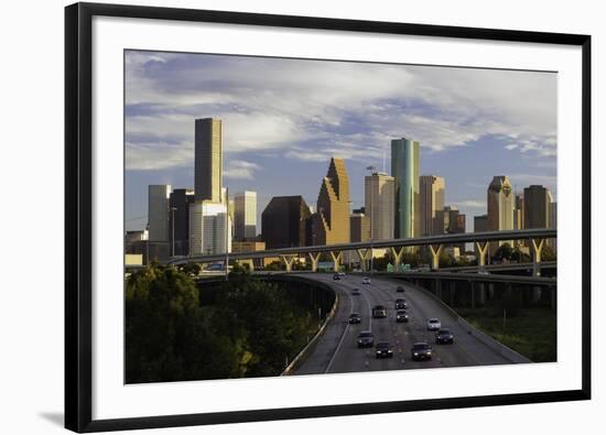 City Skyline and Interstate, Houston, Texas, United States of America, North America-Gavin-Framed Photographic Print