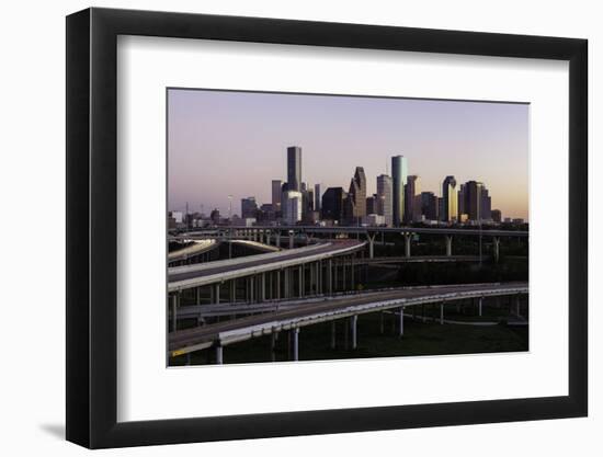 City Skyline and Interstate, Houston, Texas, United States of America, North America-Gavin-Framed Photographic Print