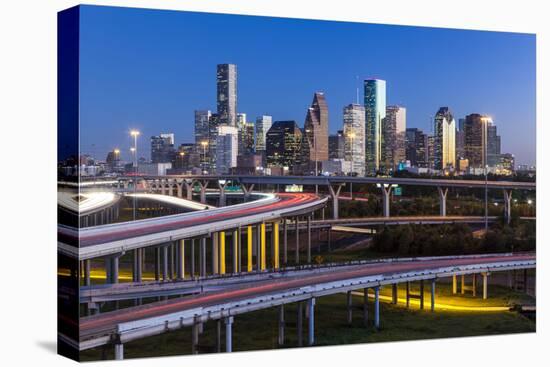 City Skyline and Interstate, Houston, Texas, Usa-Gavin Hellier-Stretched Canvas