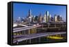 City Skyline and Interstate, Houston, Texas, Usa-Gavin Hellier-Framed Stretched Canvas