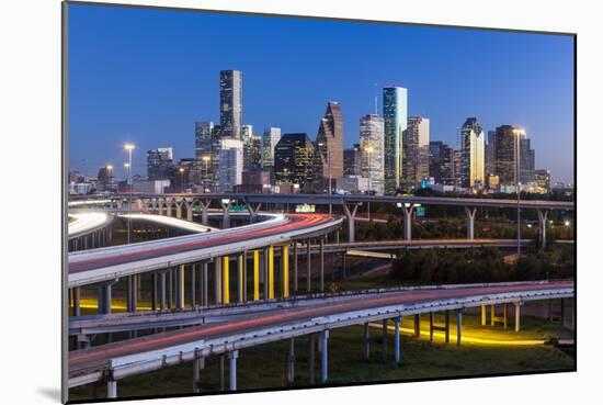 City Skyline and Interstate, Houston, Texas, Usa-Gavin Hellier-Mounted Photographic Print