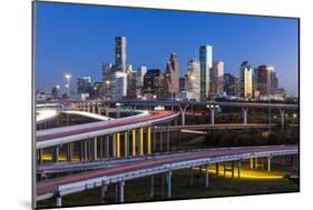 City Skyline and Interstate, Houston, Texas, Usa-Gavin Hellier-Mounted Photographic Print