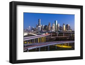 City Skyline and Interstate, Houston, Texas, Usa-Gavin Hellier-Framed Photographic Print