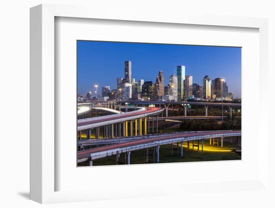 City Skyline and Interstate, Houston, Texas, Usa-Gavin Hellier-Framed Photographic Print