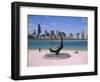 City Skyline and Lake Michigan from the Adler Planetarium, Chicago, Illinois, North America-Jenny Pate-Framed Photographic Print