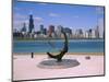 City Skyline and Lake Michigan from the Adler Planetarium, Chicago, Illinois, North America-Jenny Pate-Mounted Photographic Print