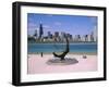 City Skyline and Lake Michigan from the Adler Planetarium, Chicago, Illinois, North America-Jenny Pate-Framed Photographic Print