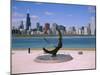 City Skyline and Lake Michigan from the Adler Planetarium, Chicago, Illinois, North America-Jenny Pate-Mounted Photographic Print